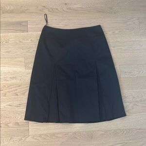 Lafayette 148 New York Black A-Line Knee-Length Skirt